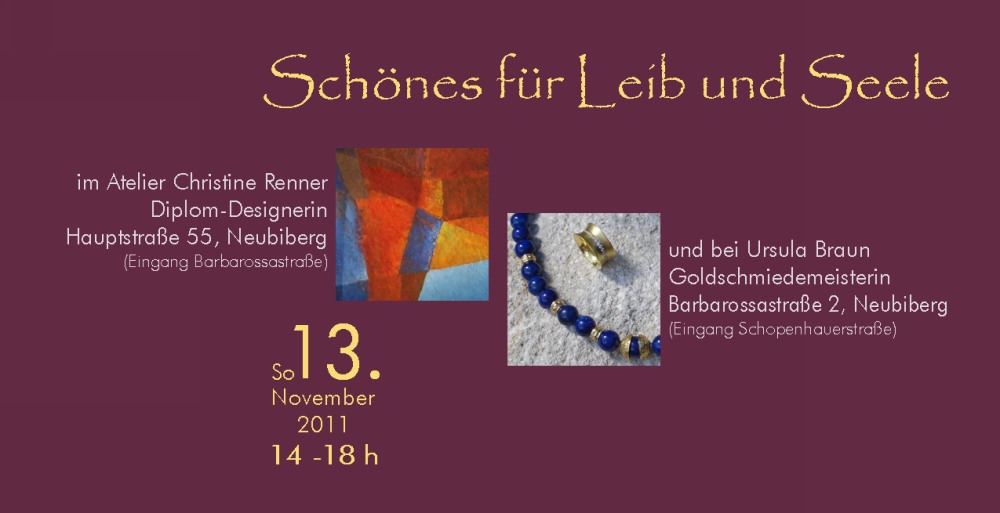 exhibition by Christine Renner; Ausstellung von Christine Renner