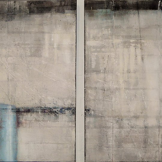 Blaues Feld   / 2010 - acrylic, gauze bandage on canvas, each 50*70 cm