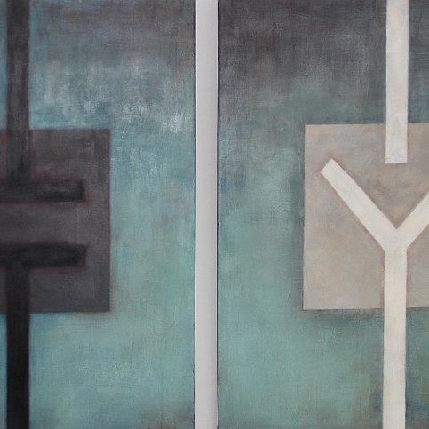 Isarzeichen   / 2011 - acrylic on canvas, each 80*100 cm